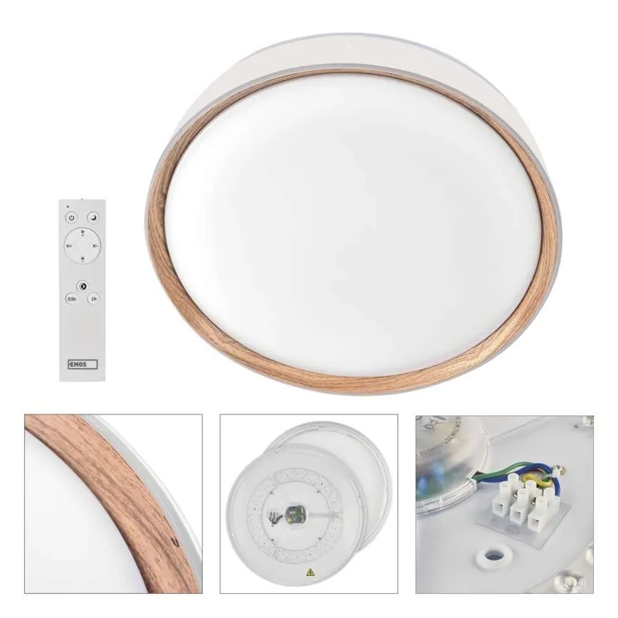 Plafoniera LED dimmerabile ILVI LED/45W/230V 2700-6500K Ø 50 cm bianco/beige + con telecomando
