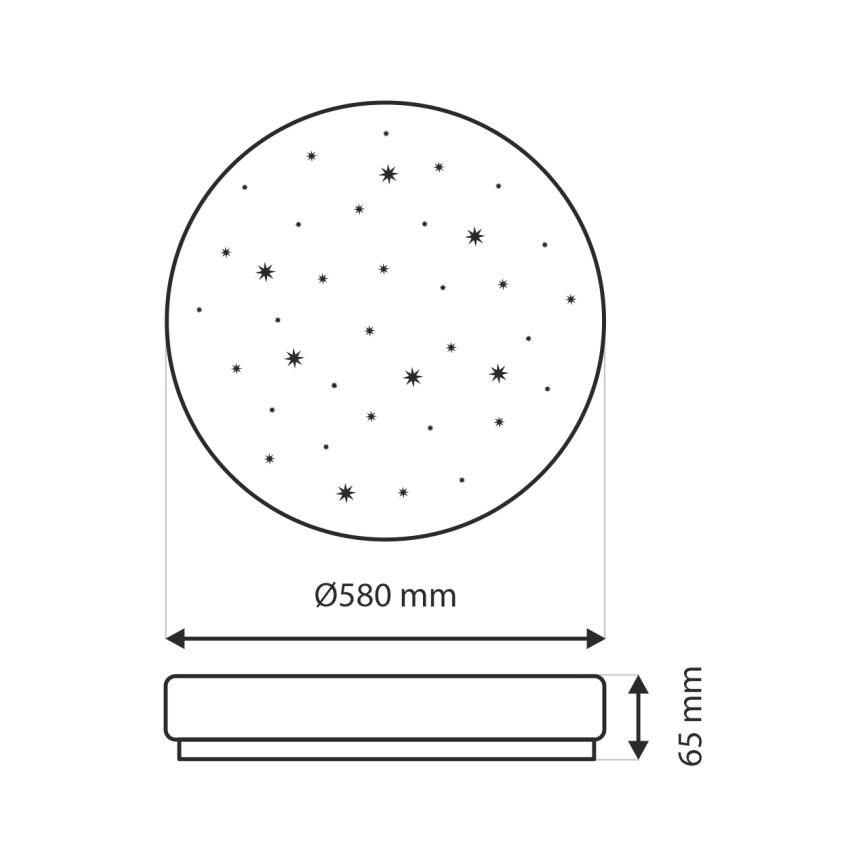 Plafoniera LED dimmerabile IPOLY LED/60W/230V 2700-6500K diametro 58 cm + telecomando
