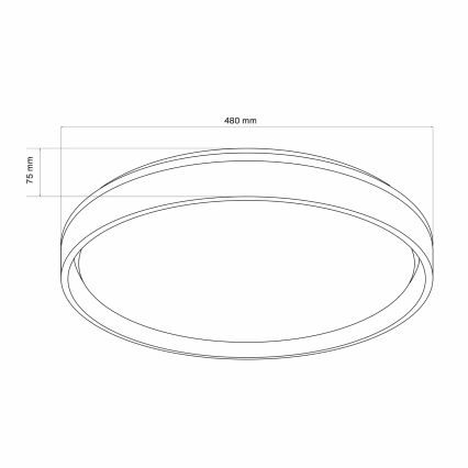 Plafoniera LED dimmerabile da bagno JADWIGA LED/72W/230V diametro 48 cm 3000-6000K IP44 + telecomando