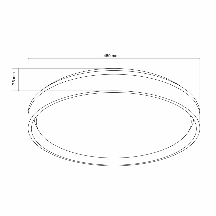 Plafoniera LED dimmerabile da bagno JADWIGA LED/72W/230V diametro 48 cm 3000-6000K IP44 + telecomando