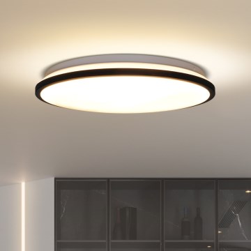 Plafoniera LED dimmerabile JAMIL LED/48W/230V 3000-6500K nero + telecomando