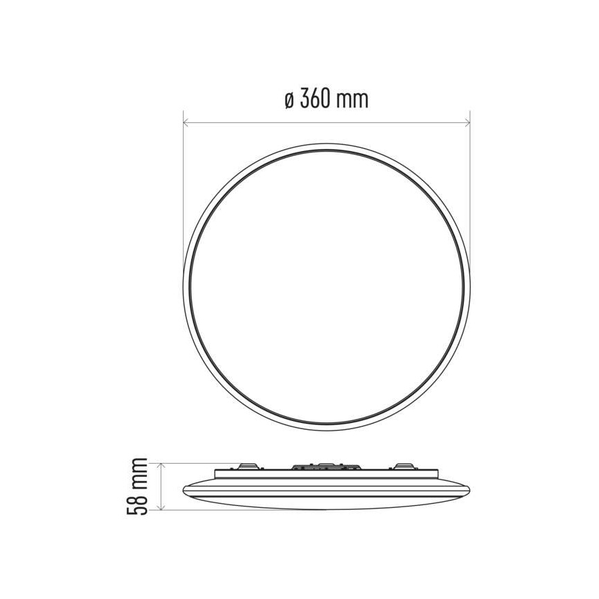 Plafoniera LED Dimmerabile LED/24W/230V + telecomando rotondo 2700K-6500K