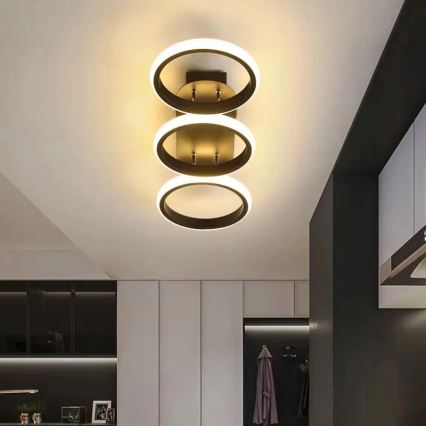Plafoniera dimmerabile LED 30W/230V 3000-6500K nera Wi-Fi Tuya + telecomando