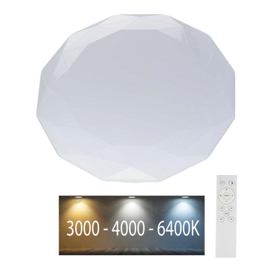 Plafoniera LED dimmerabile LED/40W/230V 3000K/4000K/6500K diametro 50 cm + telecomando
