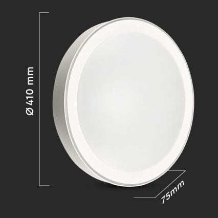 Plafoniera LED dimmerabile LED/40W/230V 3000K/4000K/6500K diametro 41 cm + telecomando