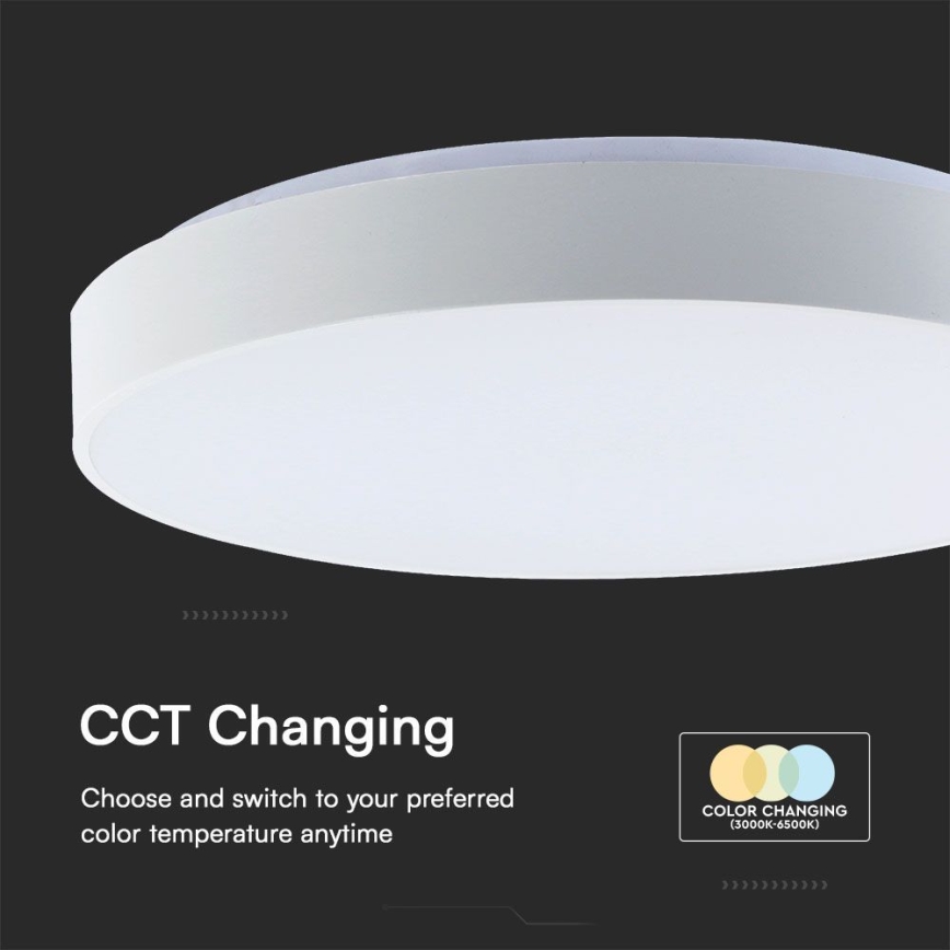Plafoniera LED dimmerabile LED/60W/230V 3000-6500K 49,5 cm bianco + telecomando