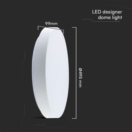 Plafoniera LED dimmerabile LED/60W/230V 3000-6500K 49,5 cm bianco + telecomando