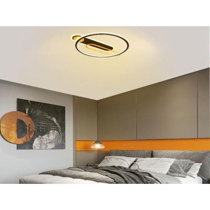 Plafoniera LED dimmerabile LED/60W/230V 3000-6500K nero + telecomando