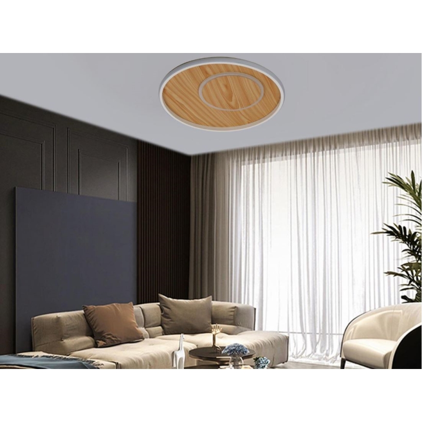 Plafoniera LED dimmerabile LED/65W/230V 3000-6500K marrone + telecomando