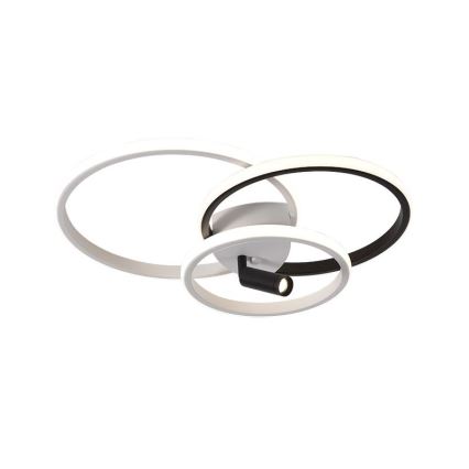 Plafoniera LED dimmerabile LED/70W/230V 3000-6500K bianco/nero + telecomando