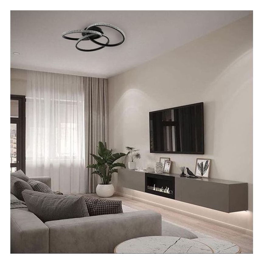 Plafoniera LED dimmerabile LED/70W/230V 3000-6500K nero + telecomando