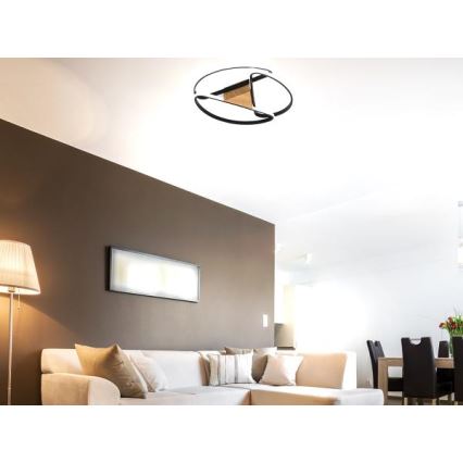 Plafoniera LED dimmerabile LED/75W/230V 3000-6500K marrone/nero + telecomando