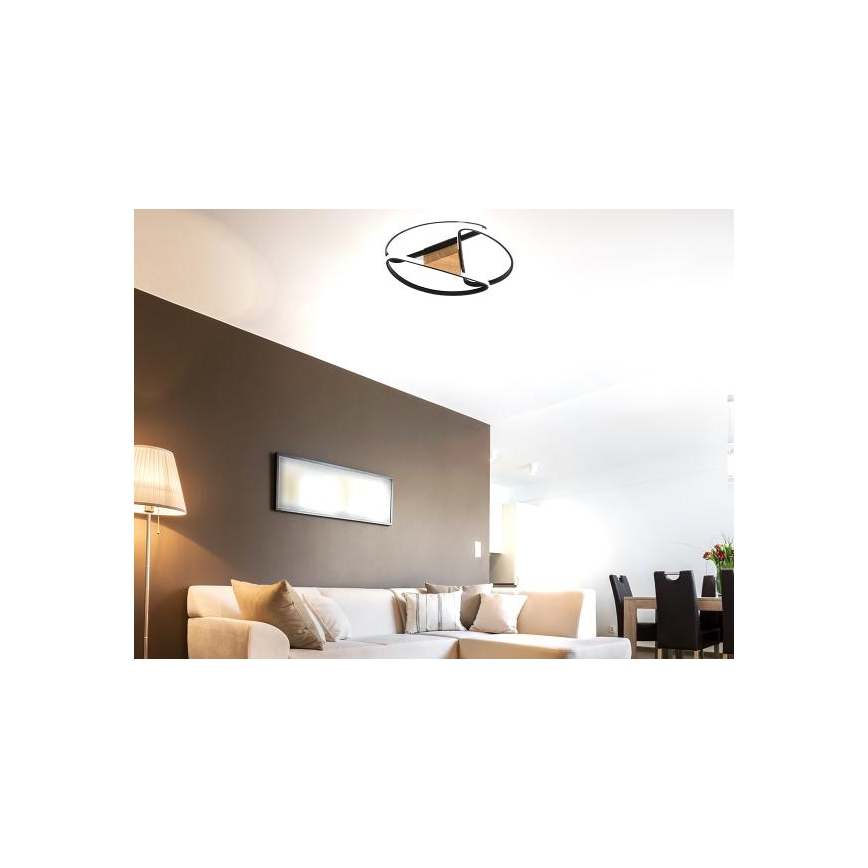 Plafoniera LED dimmerabile LED/75W/230V 3000-6500K marrone/nero + telecomando