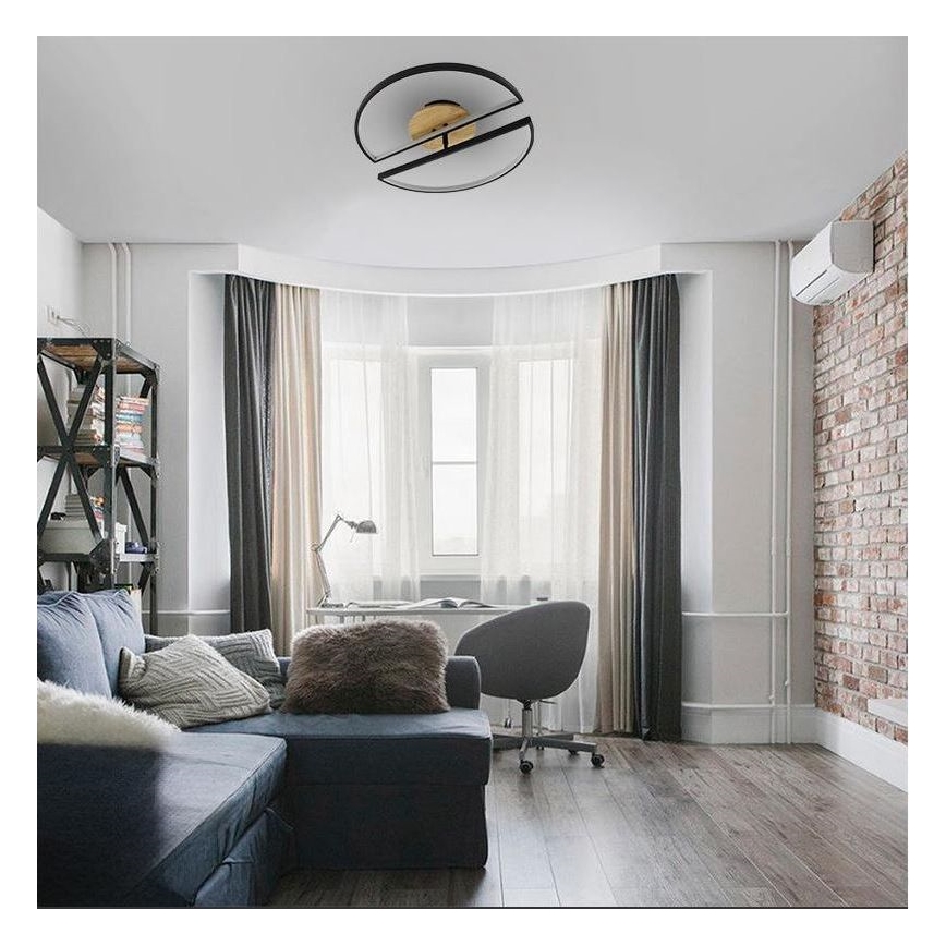 Plafoniera LED dimmerabile LED/75W/230V 3000-6500K faggio + telecomando