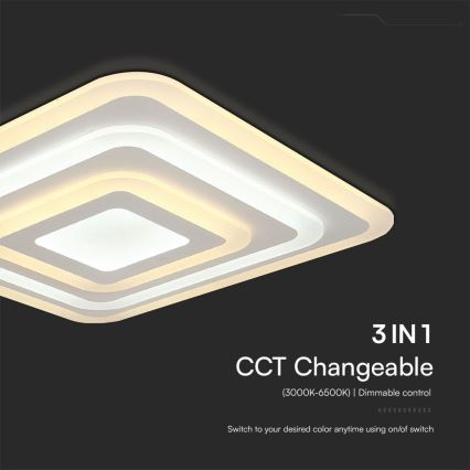 Plafoniera LED dimmerabile LED/77W/230V 3000-6500K + telecomando