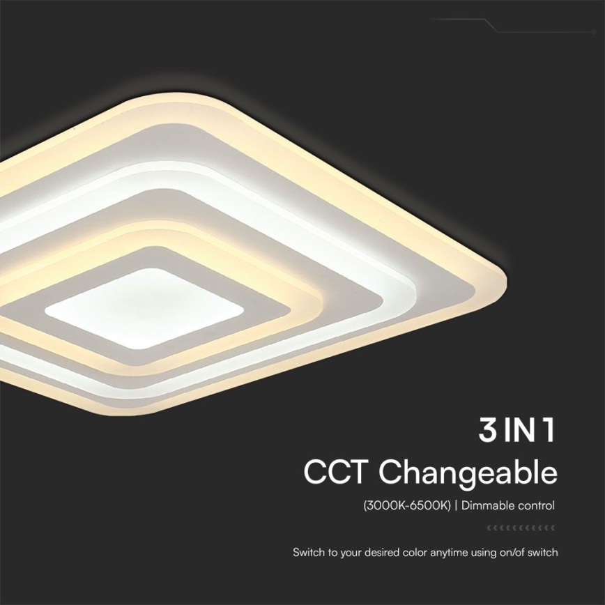Plafoniera LED dimmerabile LED/77W/230V 3000-6500K + telecomando