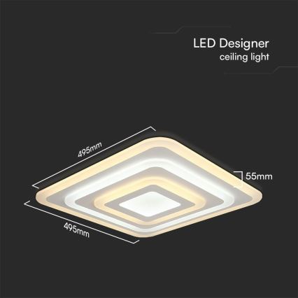 Plafoniera LED dimmerabile LED/77W/230V 3000-6500K + telecomando