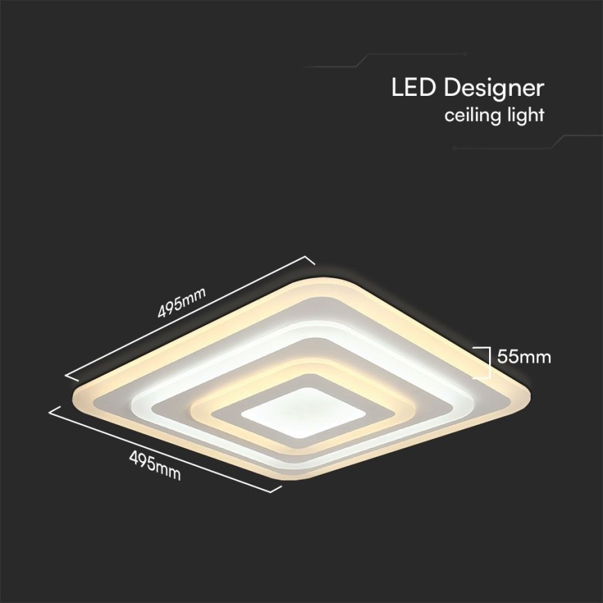 Plafoniera LED dimmerabile LED/77W/230V 3000-6500K + telecomando