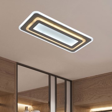Plafoniera LED dimmerabile LED/85W/230V 3000-6500K grigio + telecomando