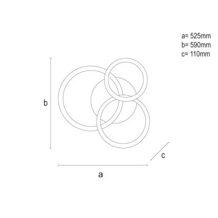 Plafoniera LED dimmerabile LED/90W/230V 3000-6500K + telecomando