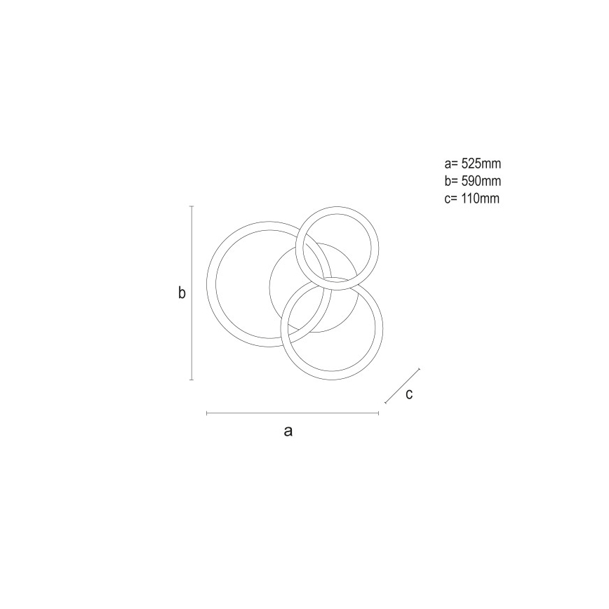Plafoniera LED dimmerabile LED/90W/230V 3000-6500K + telecomando