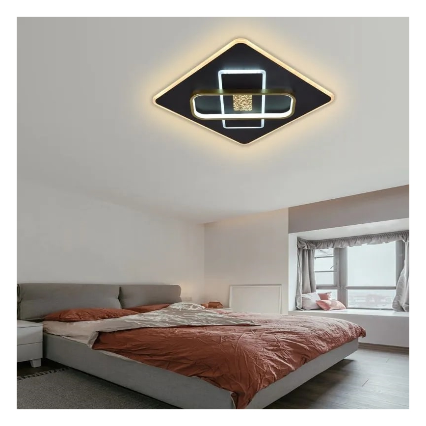 Plafoniera LED dimmerabile LED/90W/230V 3000-6500K nero + telecomando