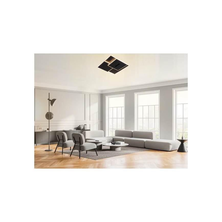 Plafoniera LED dimmerabile LED/95W/230V 3000-6500K nero + telecomando