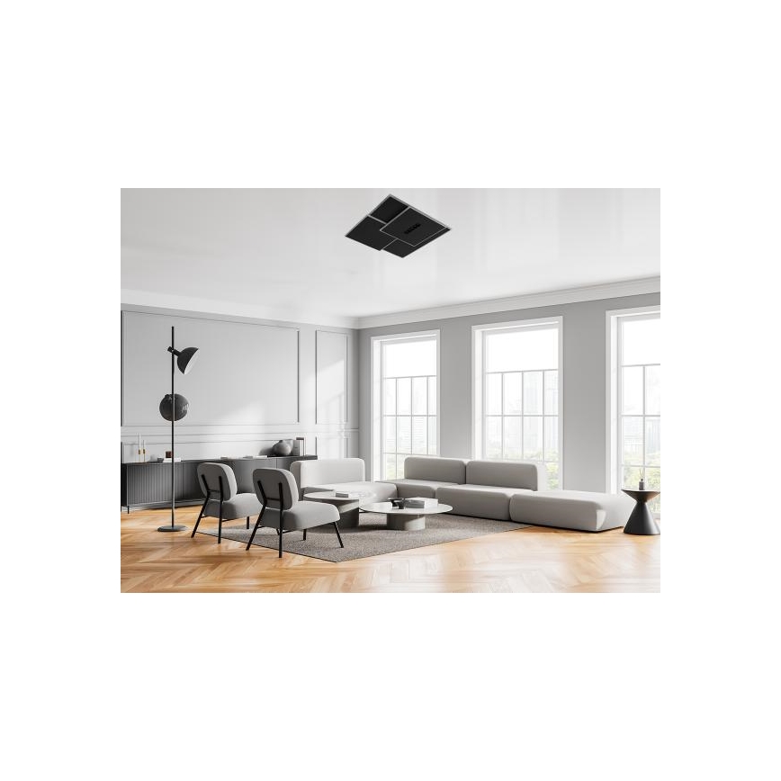 Plafoniera LED dimmerabile LED/95W/230V 3000-6500K nero + telecomando