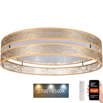 Plafoniera LED dimmerabile LIMA LED/36W/230V 2700-6500K Wi-Fi Tuya + telecomando oro