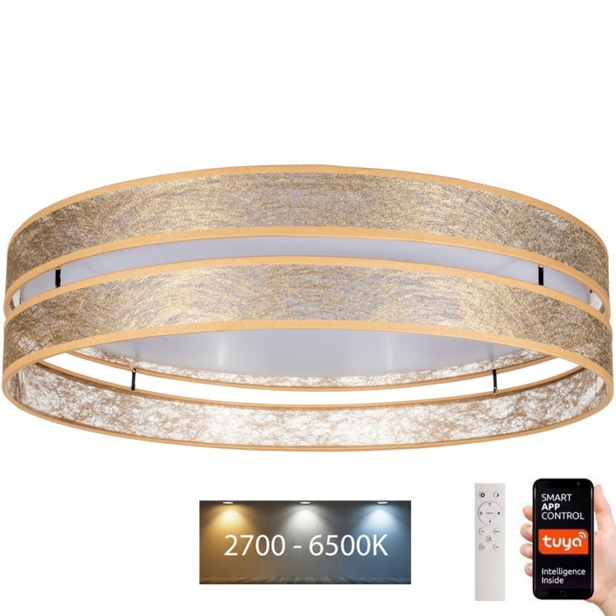 Plafoniera LED dimmerabile LIMA LED/36W/230V 2700-6500K Wi-Fi Tuya + telecomando oro