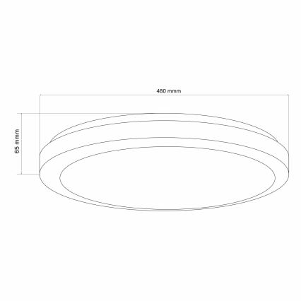 Plafoniera LED dimmerabile da bagno MARIAN LED/72W/230V diametro 48 cm 3000-6000K IP44 + telecomando