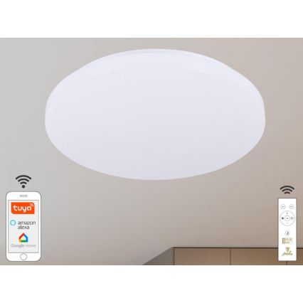 Plafoniera LED dimmerabile OPAL LED/48W/230V 2700-6500K Wi-Fi Tuya bianco + telecomando