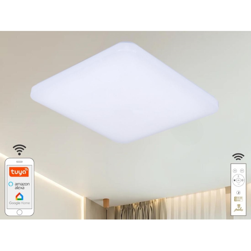 Plafoniera LED dimmerabile OPAL LED/48W/230V 2700-6500K Wi-Fi Tuya bianco + telecomando