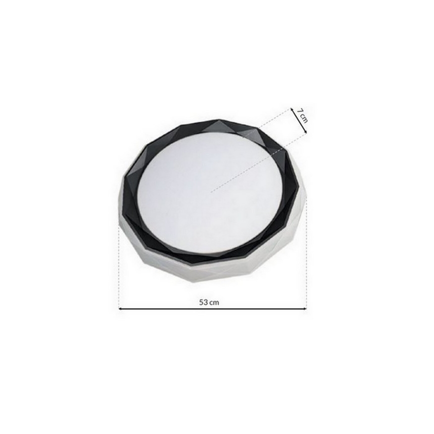 Plafoniera LED dimmerabile OSCAR LED/45W/230V 3000-6000K nero + telecomando