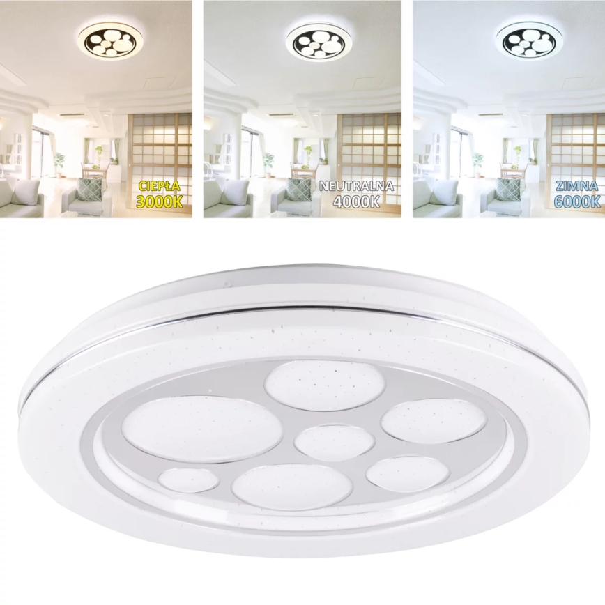 Plafoniera LED dimmerabile PLANET LED/72W/230V d. 48 cm 3000-6500K + TC