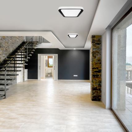 Plafoniera LED dimmerabile QUADRO LED/38W/230V 3000-6000K bianco/nero + telecomando
