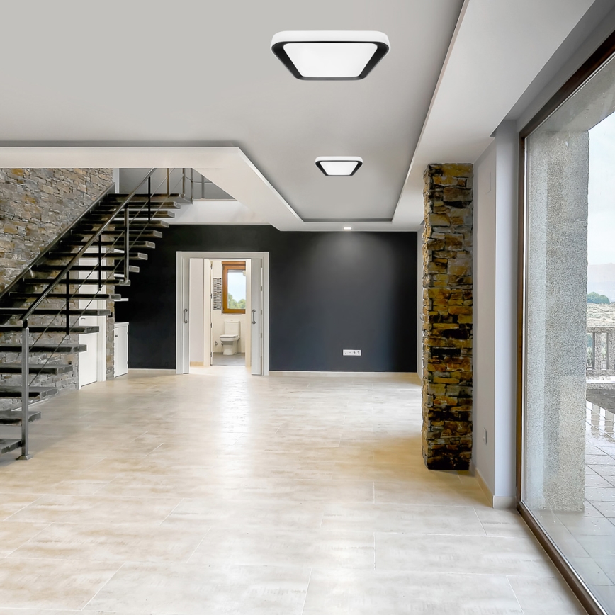 Plafoniera LED dimmerabile QUADRO LED/38W/230V 3000-6000K bianco/nero + telecomando