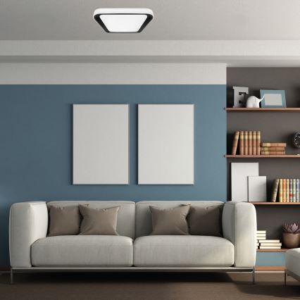 Plafoniera LED dimmerabile QUADRO LED/38W/230V 3000-6000K bianco/nero + telecomando