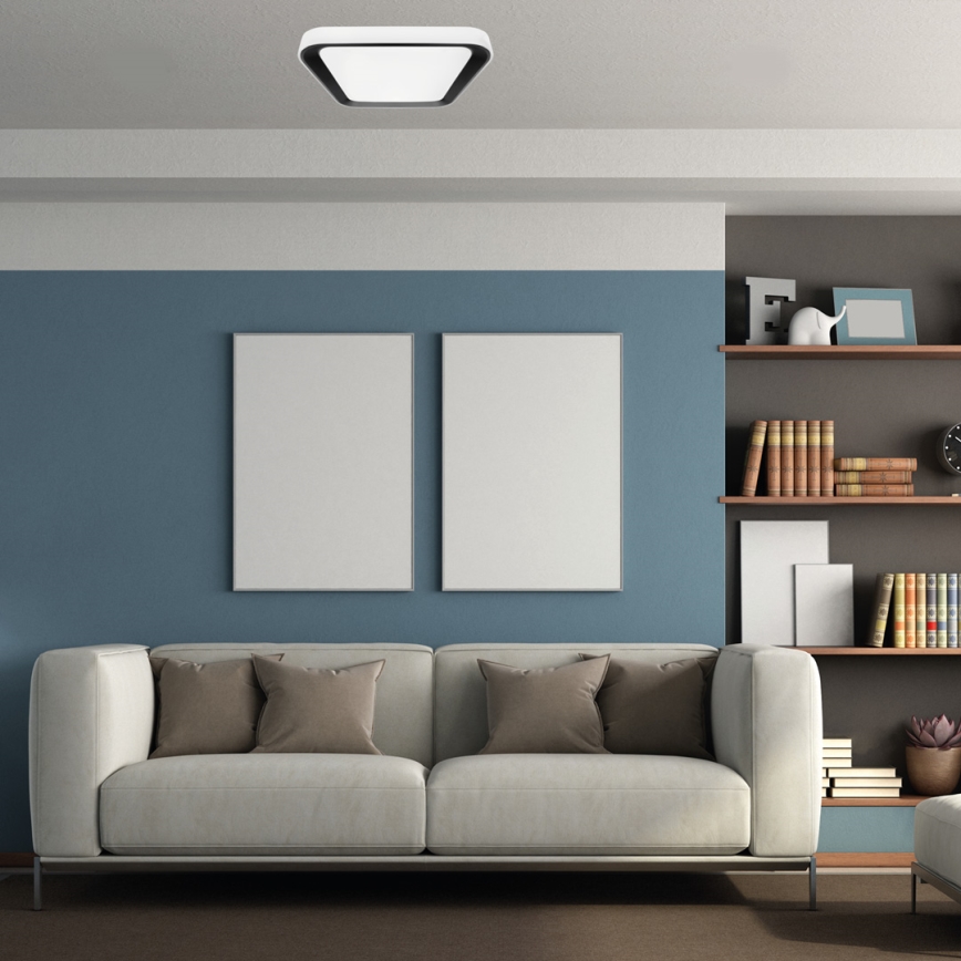 Plafoniera LED dimmerabile QUADRO LED/38W/230V 3000-6000K bianco/nero + telecomando