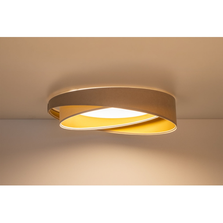 Plafoniera LED dimmerabile SMART GALAXY MODERN LED/24W/230V 3000-6500K Ø 55 cm beige/bianco/oro + telecomando