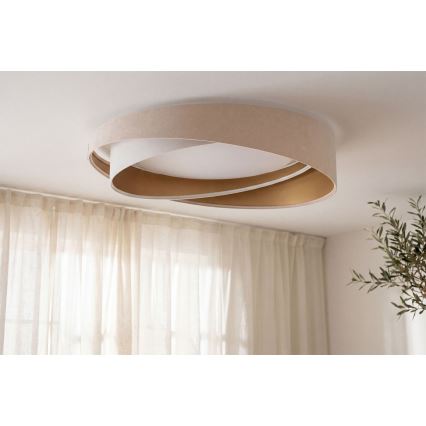 Plafoniera LED dimmerabile SMART GALAXY MODERN LED/24W/230V 3000-6500K Ø 55 cm beige/bianco/oro + telecomando
