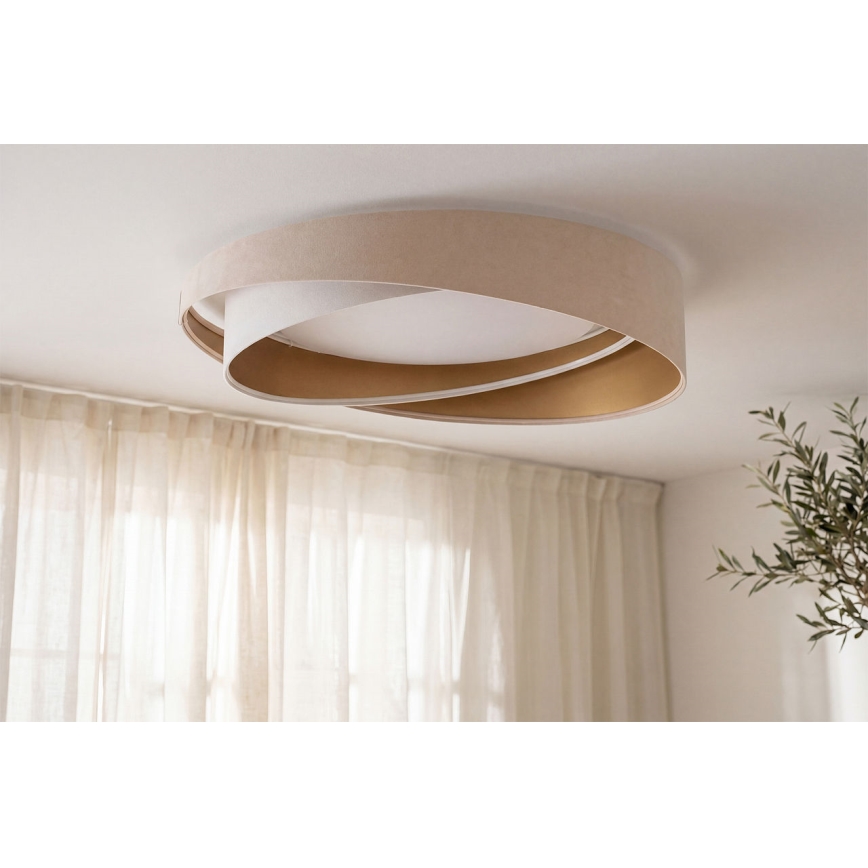 Plafoniera LED dimmerabile SMART GALAXY MODERN LED/24W/230V 3000-6500K Ø 55 cm beige/bianco/oro + telecomando
