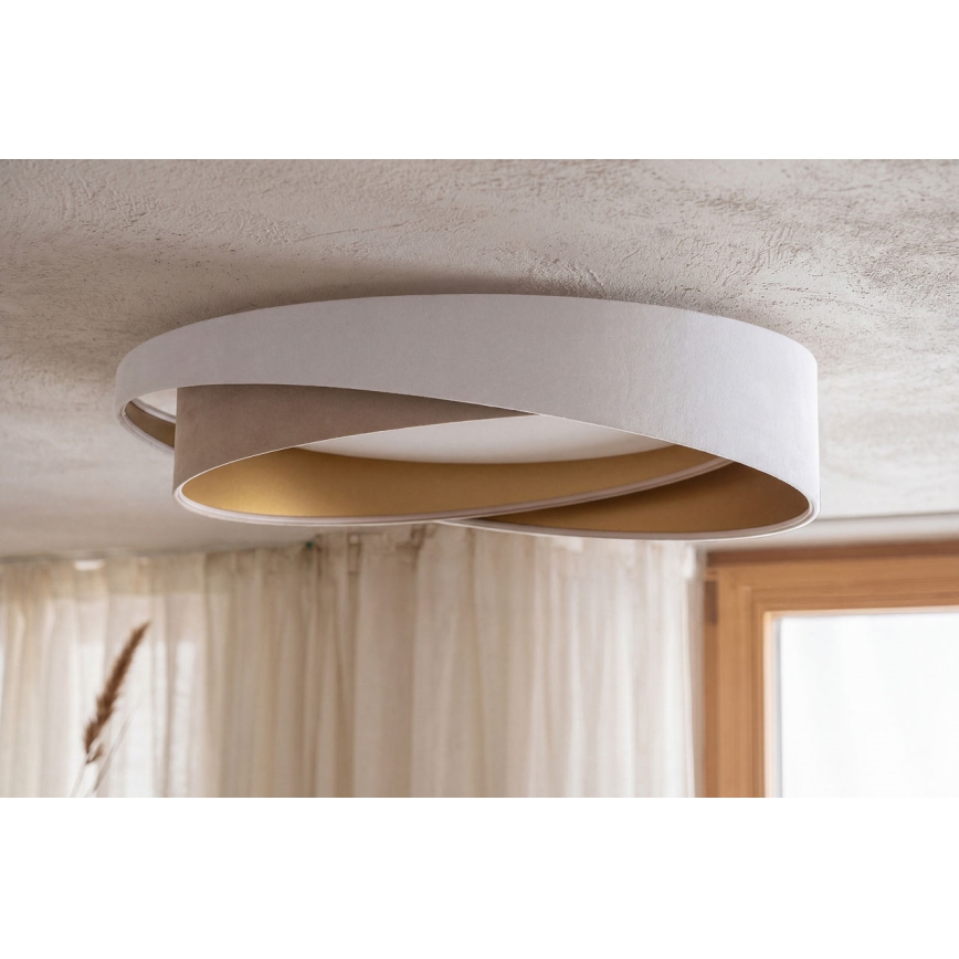 Plafoniera LED dimmerabile SMART GALAXY MODERN LED/24W/230V 3000-6500K Ø 55 cm bianco/beige/oro + telecomando