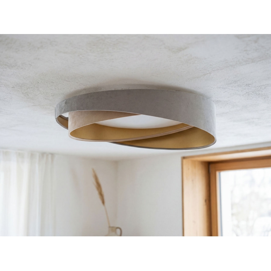 Plafoniera LED dimmerabile SMART GALAXY MODERN LED/24W/230V 3000-6500K Ø 55 cm grigio/beige/oro + telecomando