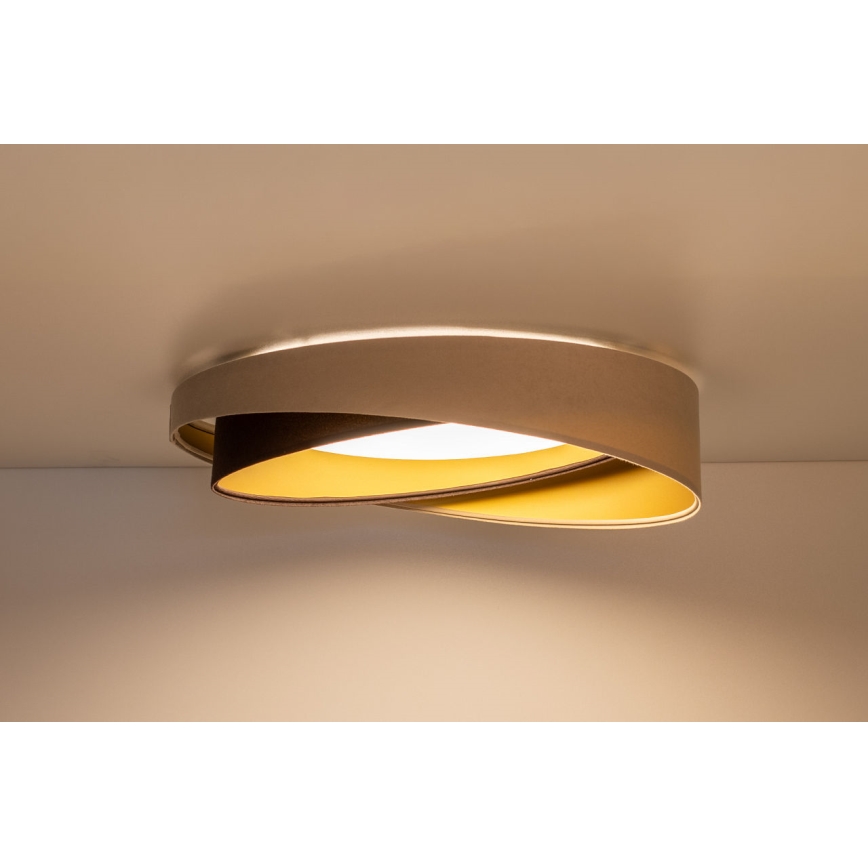 Plafoniera LED dimmerabile SMART GALAXY MODERN LED/24W/230V 3000-6500K Ø 55 cm beige/marrone/oro + telecomando