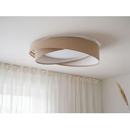 Plafoniera LED dimmerabile SMART GALAXY MODERN LED/24W/230V 3000-6500K Ø 55 cm beige/bianco + telecomando