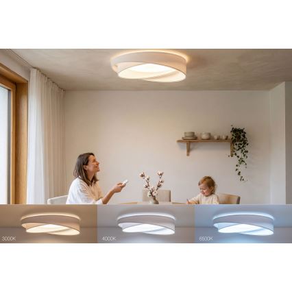 Plafoniera LED dimmerabile SMART GALAXY MODERN LED/24W/230V 3000-6500K Ø 55 cm bianca + telecomando