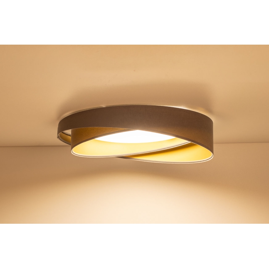 Plafoniera LED dimmerabile SMART GALAXY MODERN LED/24W/230V 3000-6500K Ø 55 cm grigio/oro + telecomando