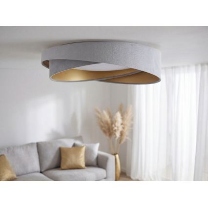Plafoniera LED dimmerabile SMART GALAXY MODERN LED/24W/230V 3000-6500K Ø 55 cm grigio/oro + telecomando