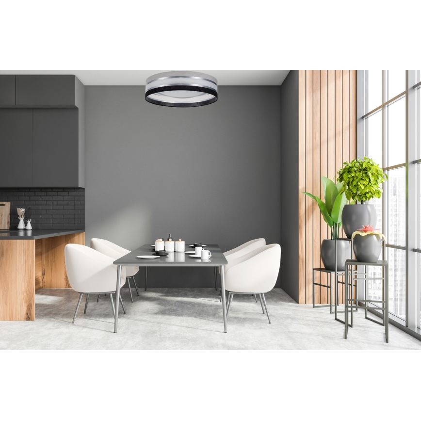 Plafoniera LED dimmerabile SMART CORAL LED/24W/230V Wi-Fi Tuya nero/grigio + telecomando